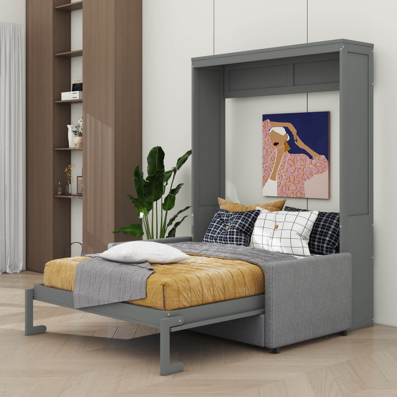 Queen Size Murphy Bed Wall Bed With Cushion